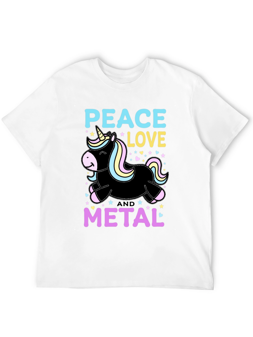 Peace Love Metal Unicorn T-Shirt