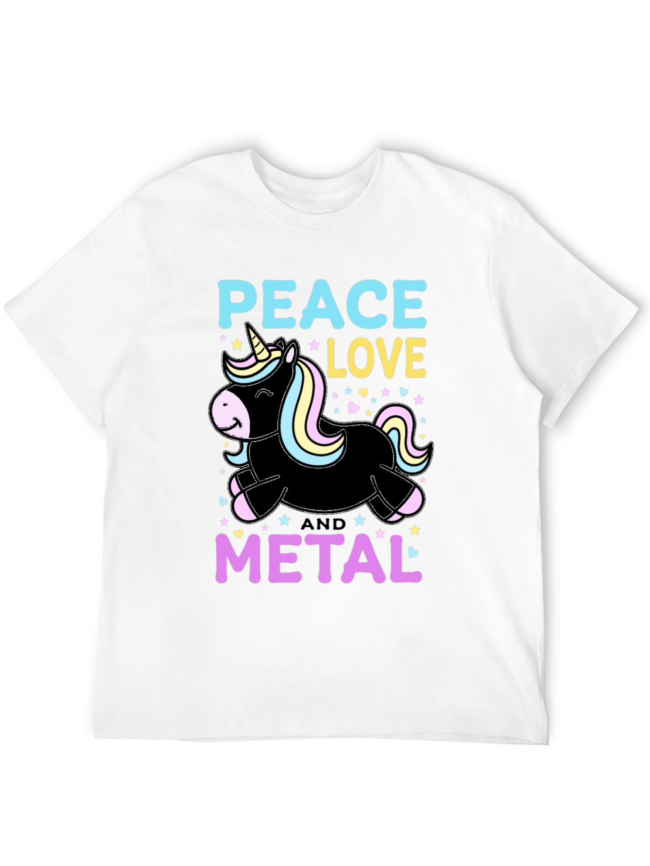 Peace Love Metal Unicorn T-Shirt