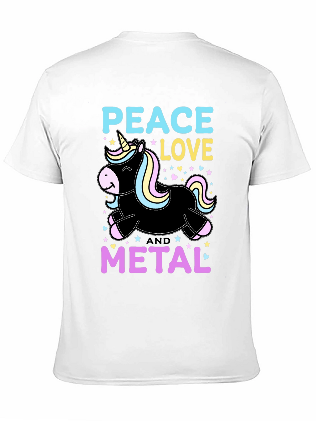 Peace Love Metal Unicorn T-Shirt