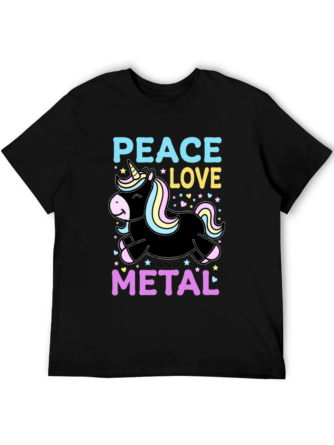 Peace Love Metal Unicorn T-Shirt