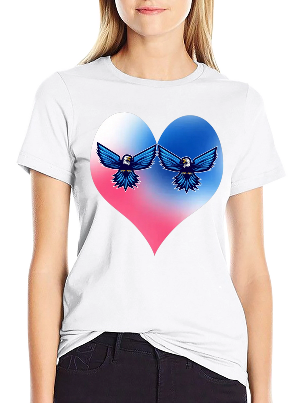 Patriotic Eagle Heart T-Shirt