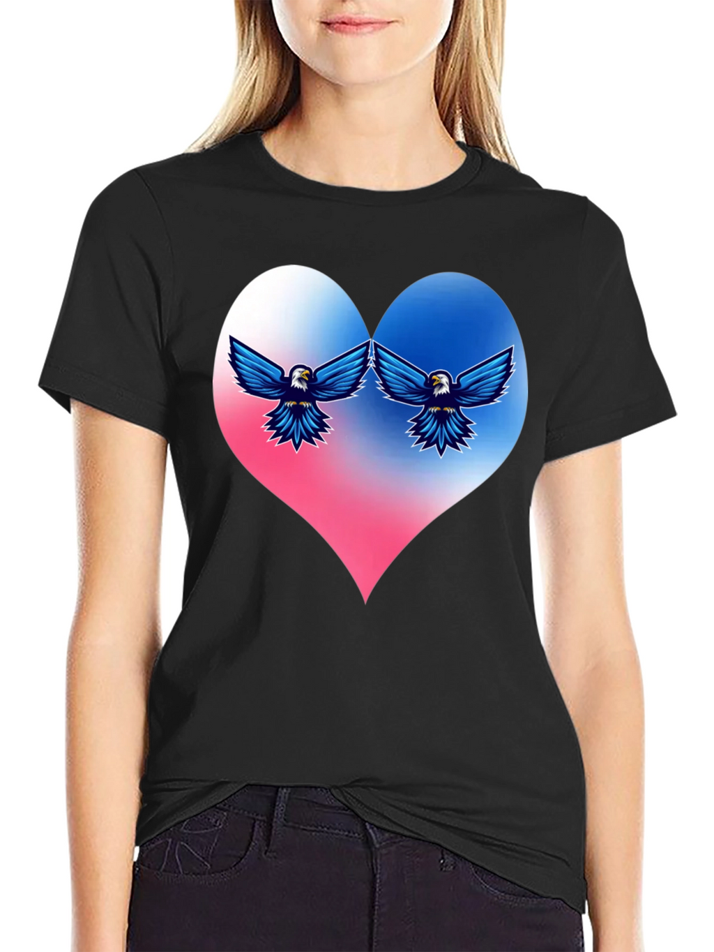 Patriotic Eagle Heart T-Shirt