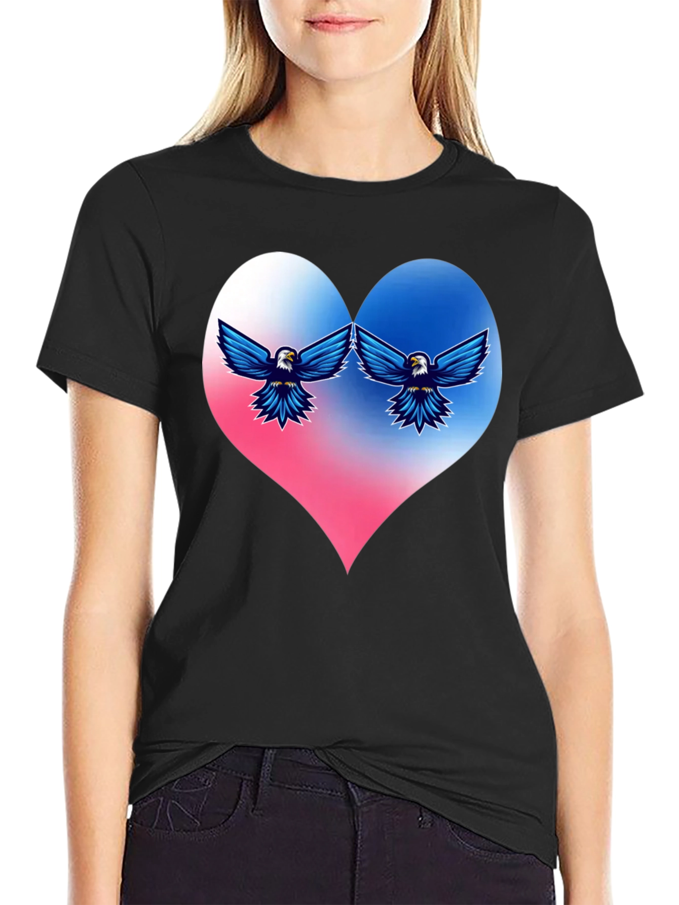 Patriotic Eagle Heart T-Shirt