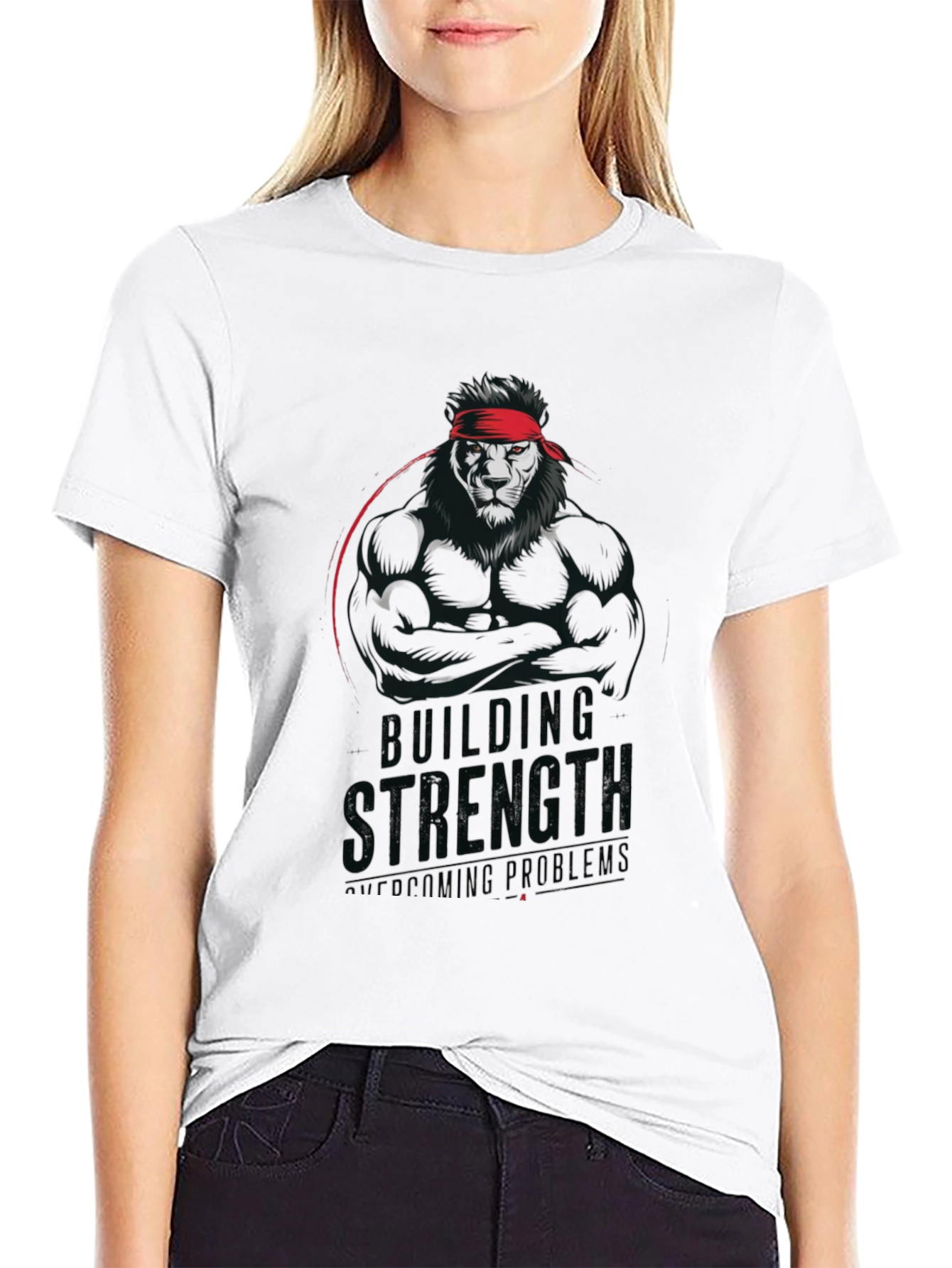 Lion Strength T-Shirt - Building Strength Overcoming Problems