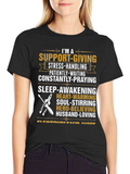 Electricians Wife Husband Loving Graphic T-Shirt