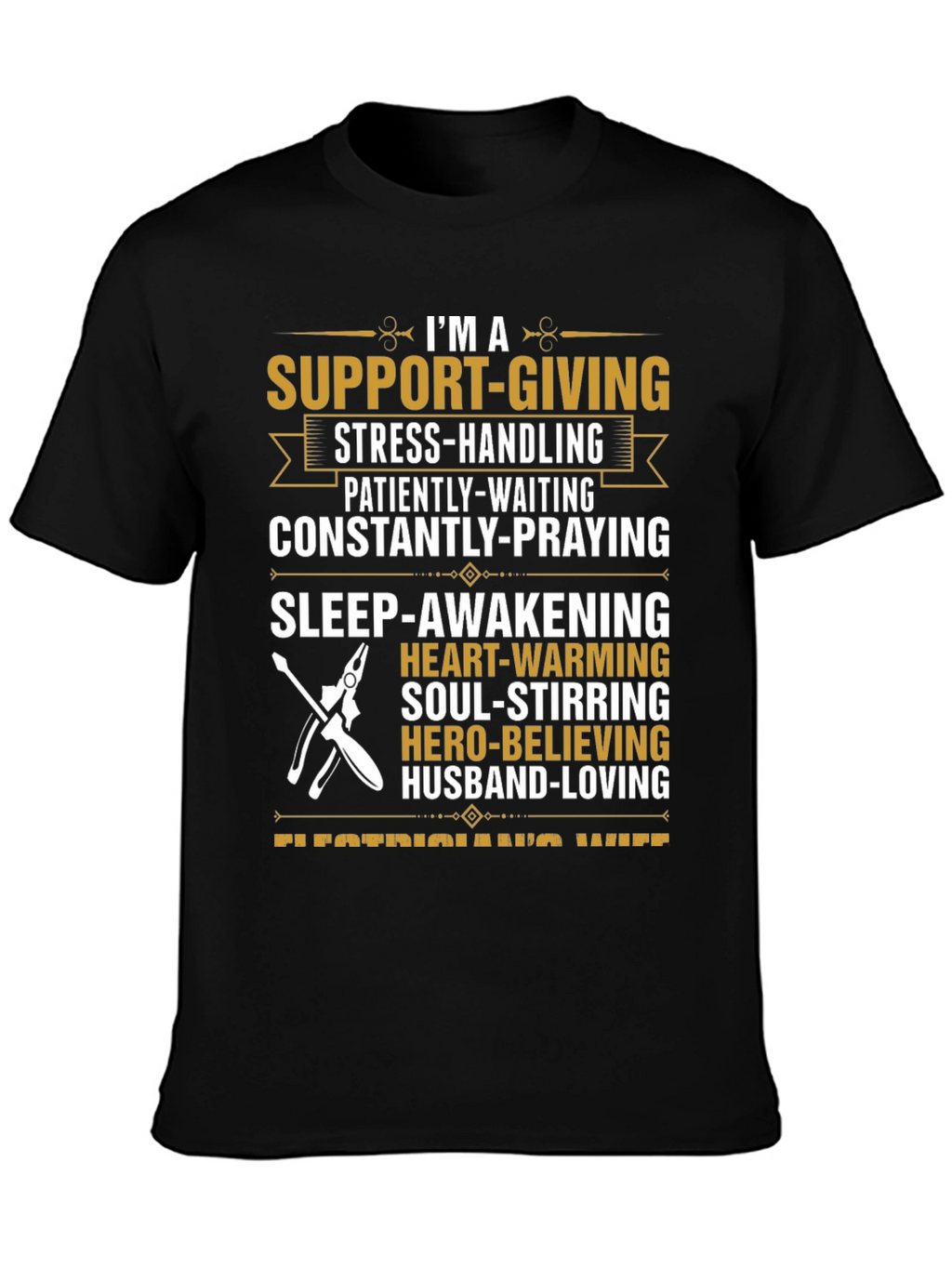 Electricians Wife Husband Loving Graphic T-Shirt