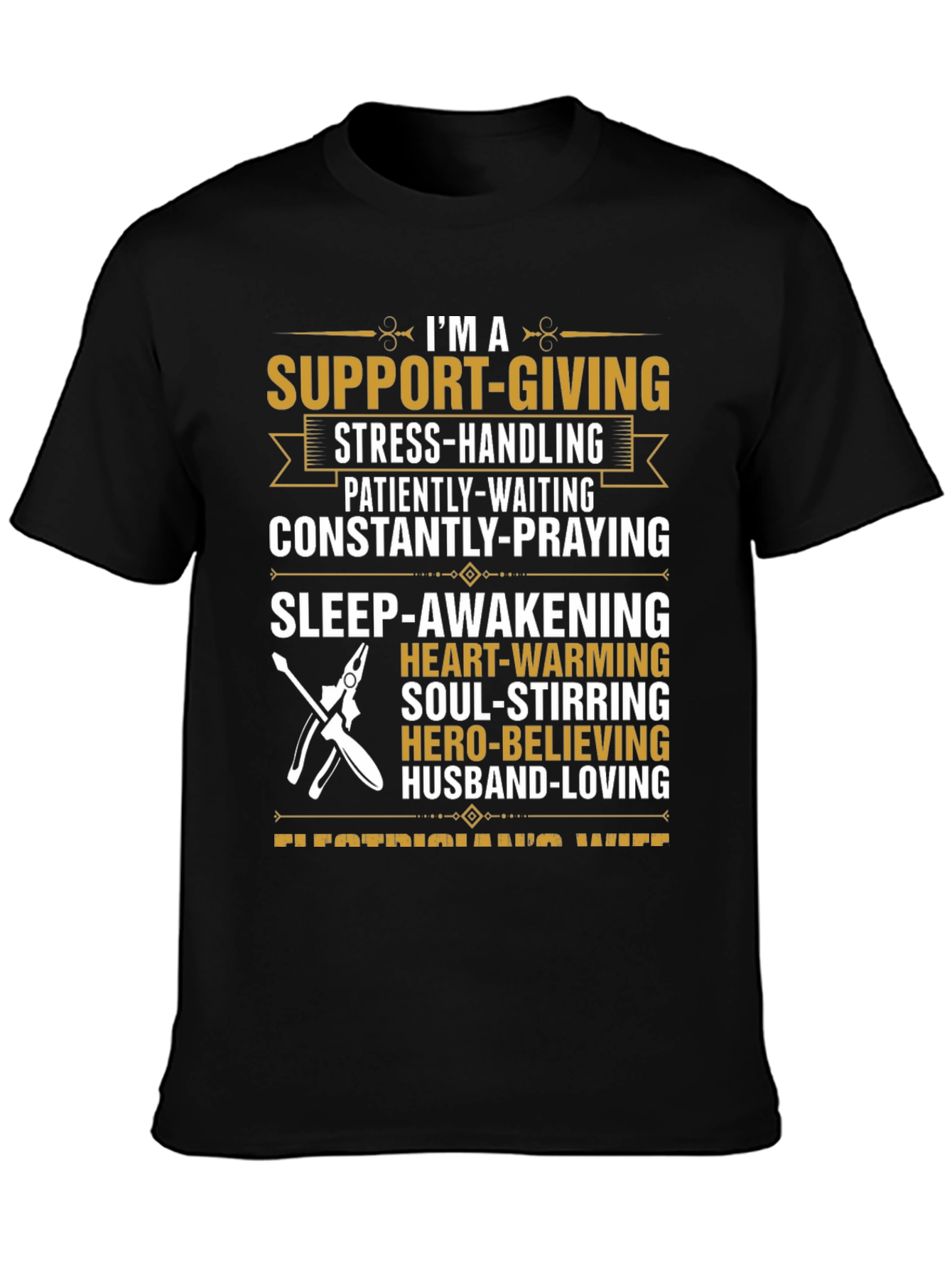 Electricians Wife Husband Loving Graphic T-Shirt