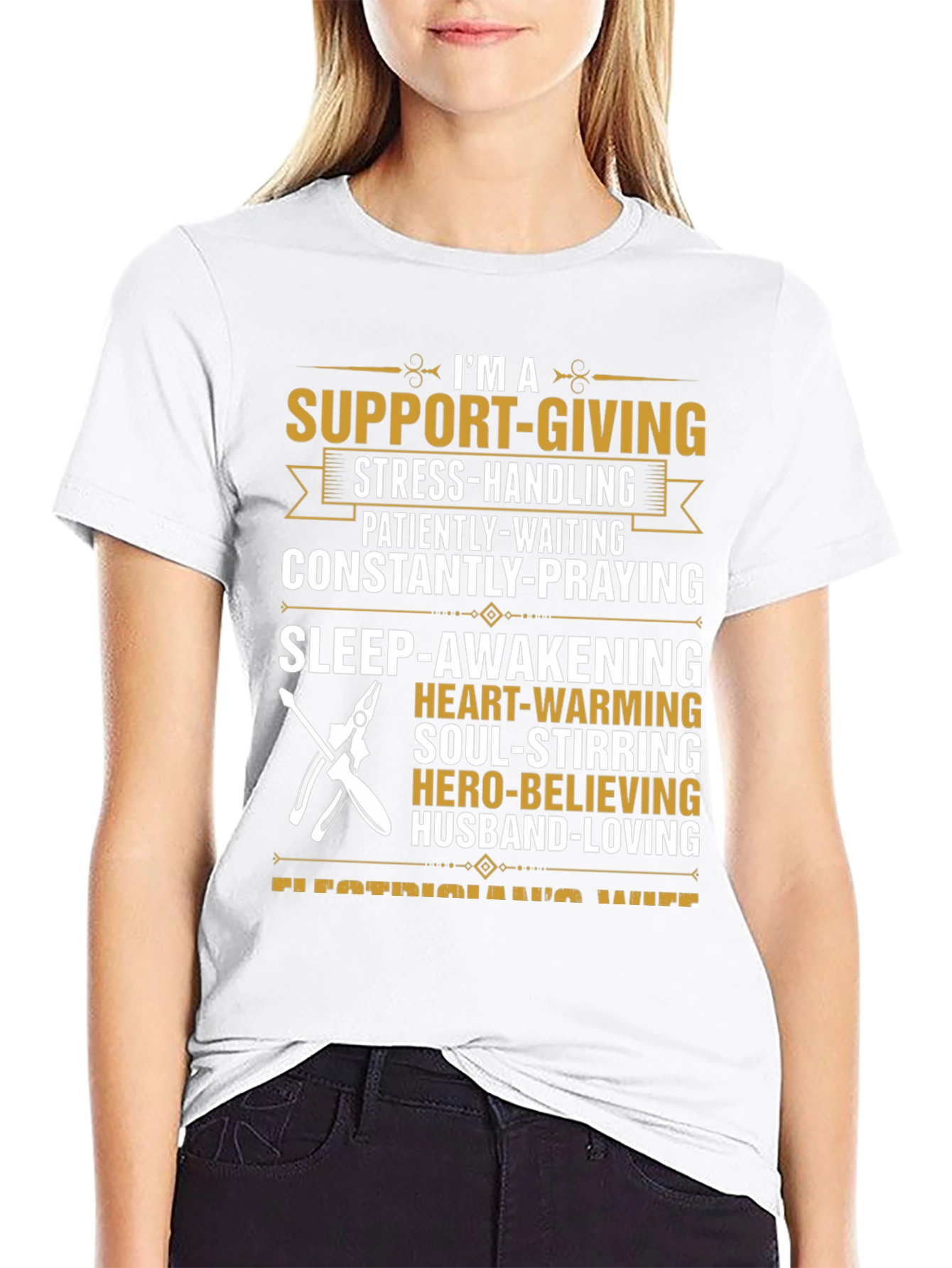 Electricians Wife Husband Loving Graphic T-Shirt