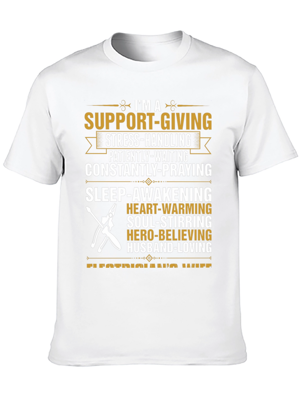 Electricians Wife Husband Loving Graphic T-Shirt
