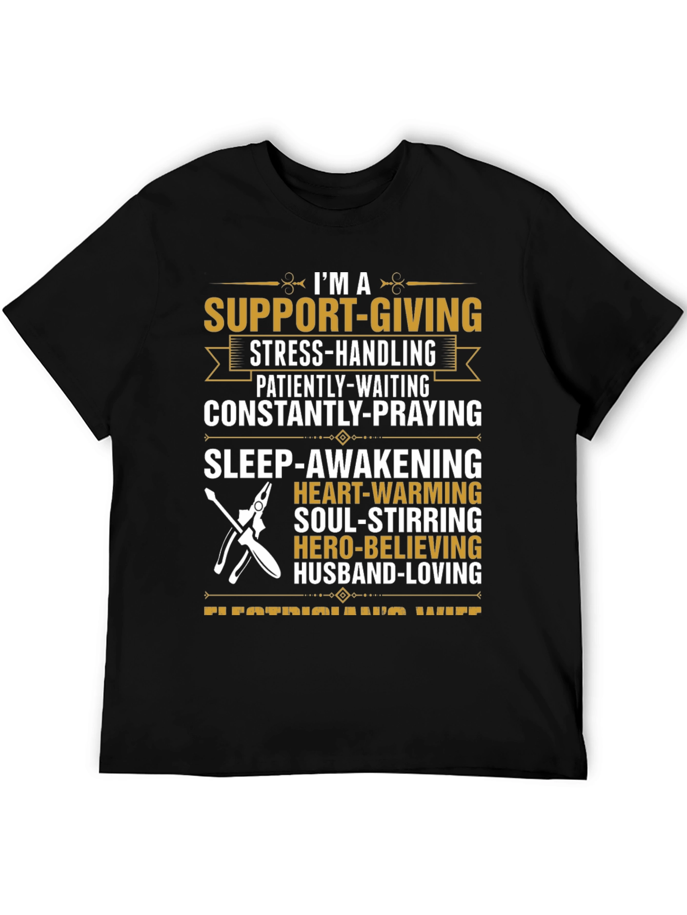 Electricians Wife Husband Loving Graphic T-Shirt