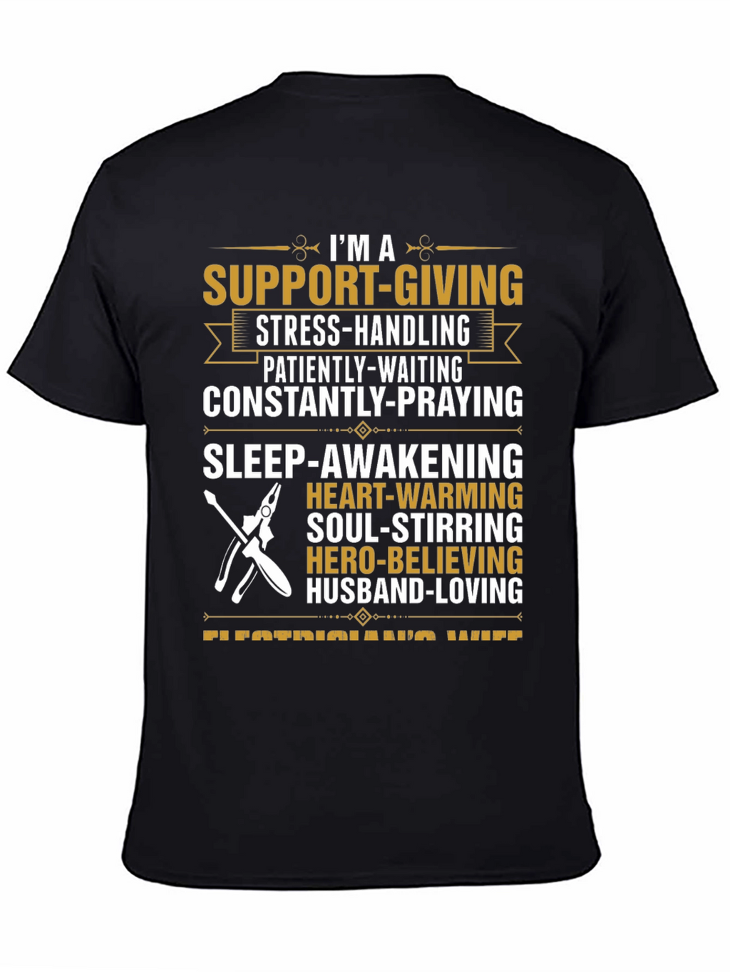 Electricians Wife Husband Loving Graphic T-Shirt