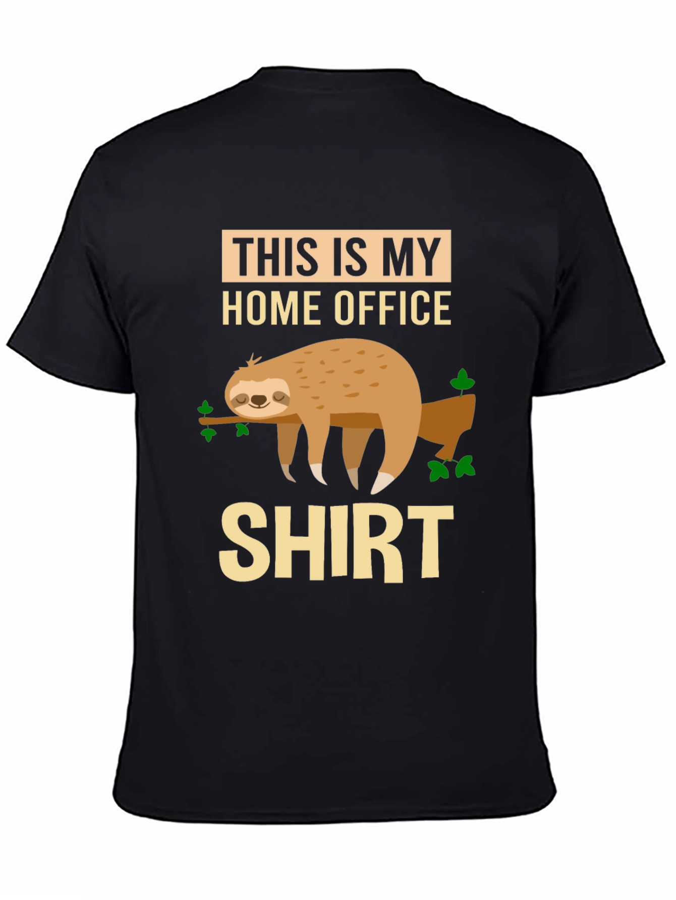 Home Office Sloth Graphic T-Shirt
