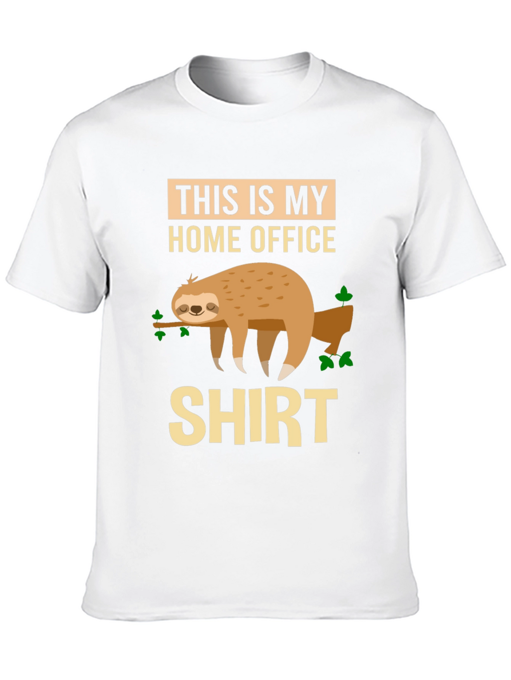 Home Office Sloth Graphic T-Shirt