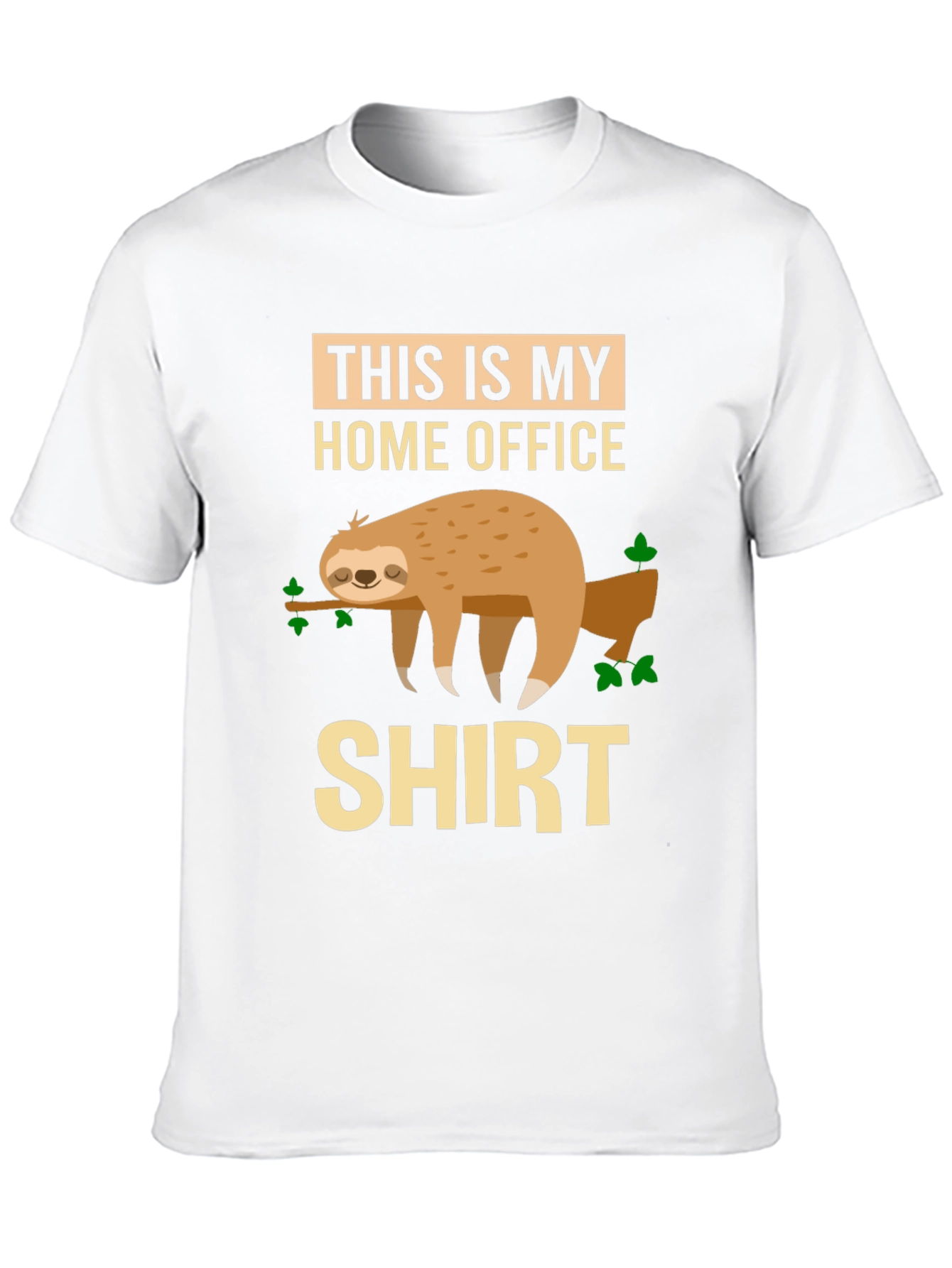 Home Office Sloth Graphic T-Shirt