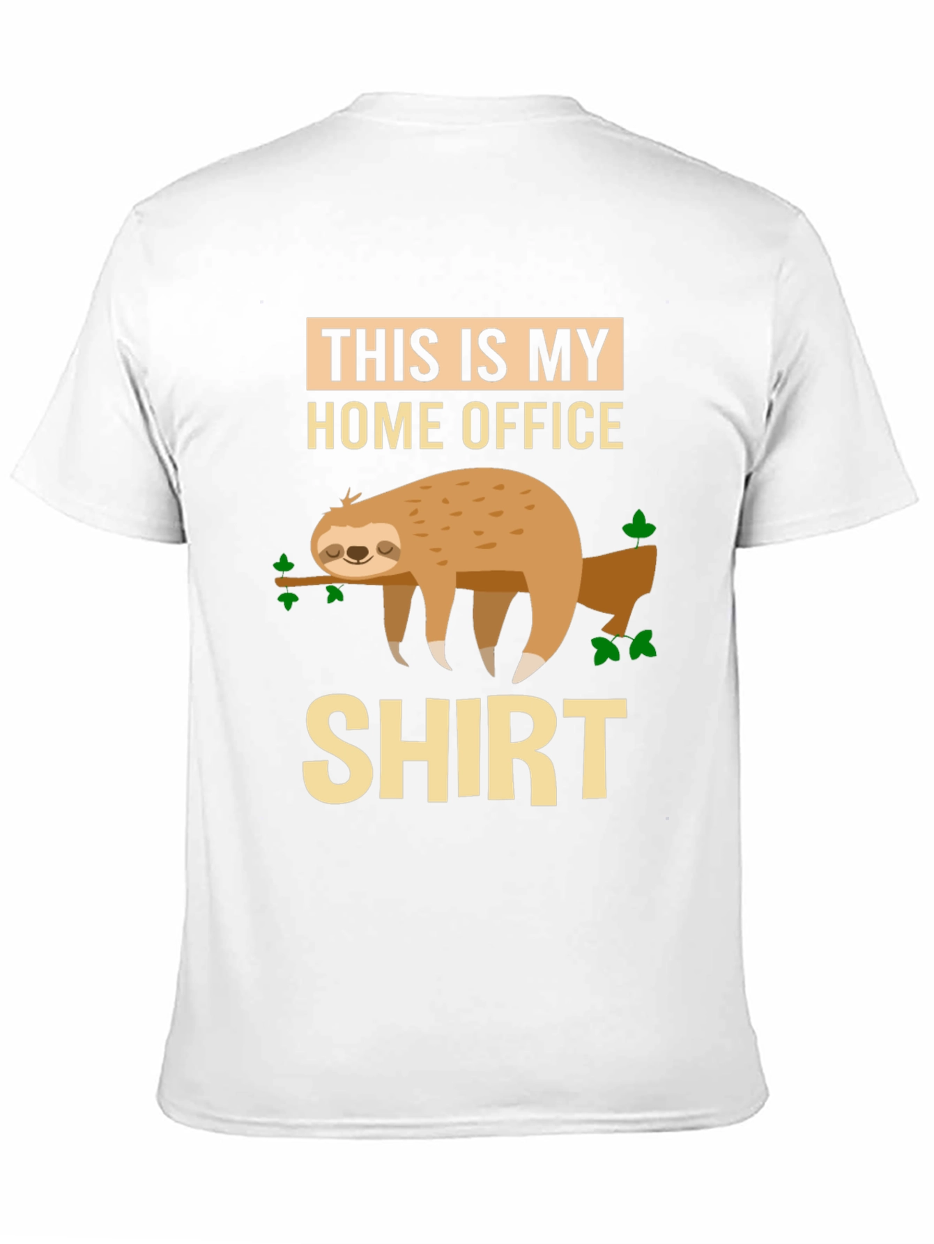Home Office Sloth Graphic T-Shirt