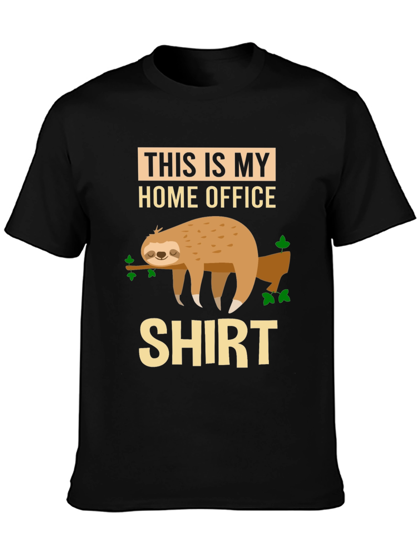 Home Office Sloth Graphic T-Shirt