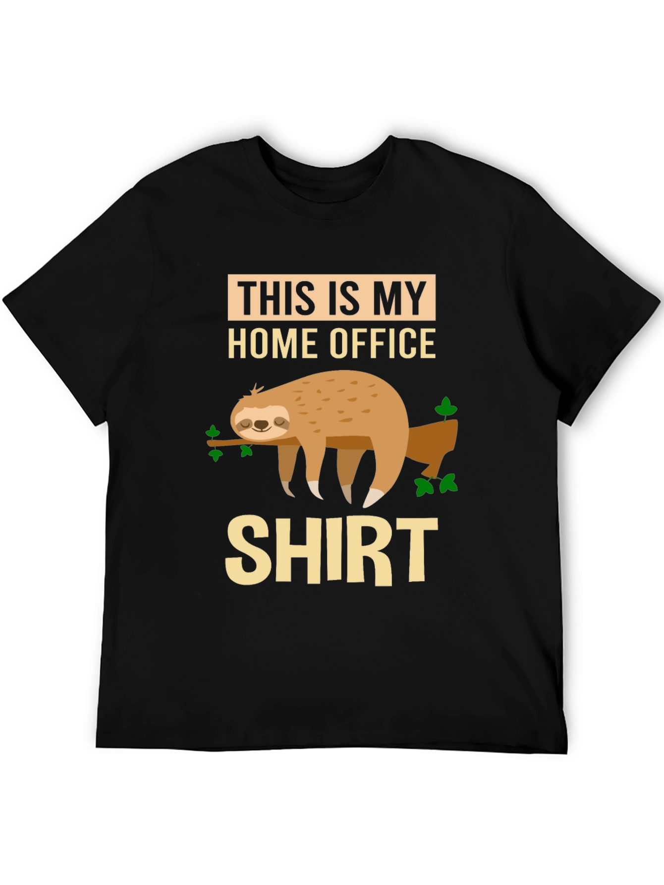 Home Office Sloth Graphic T-Shirt