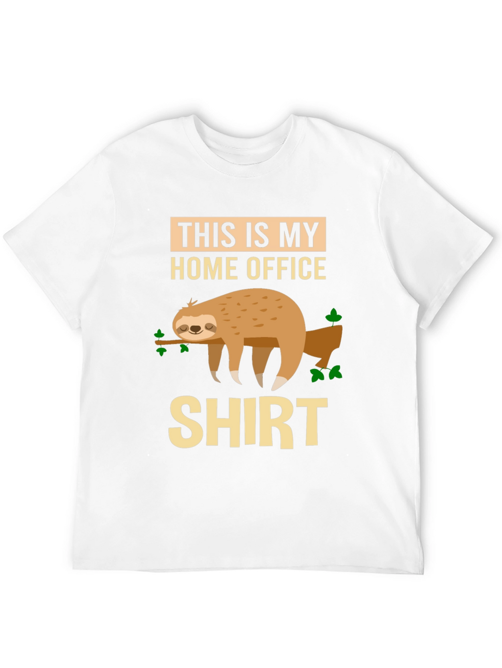 Home Office Sloth Graphic T-Shirt
