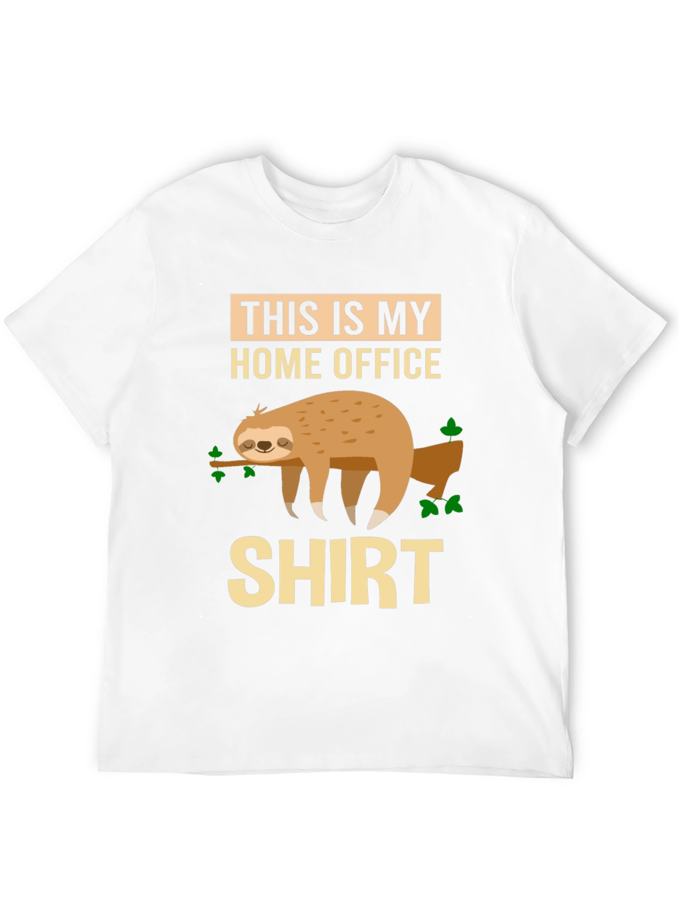 Home Office Sloth Graphic T-Shirt