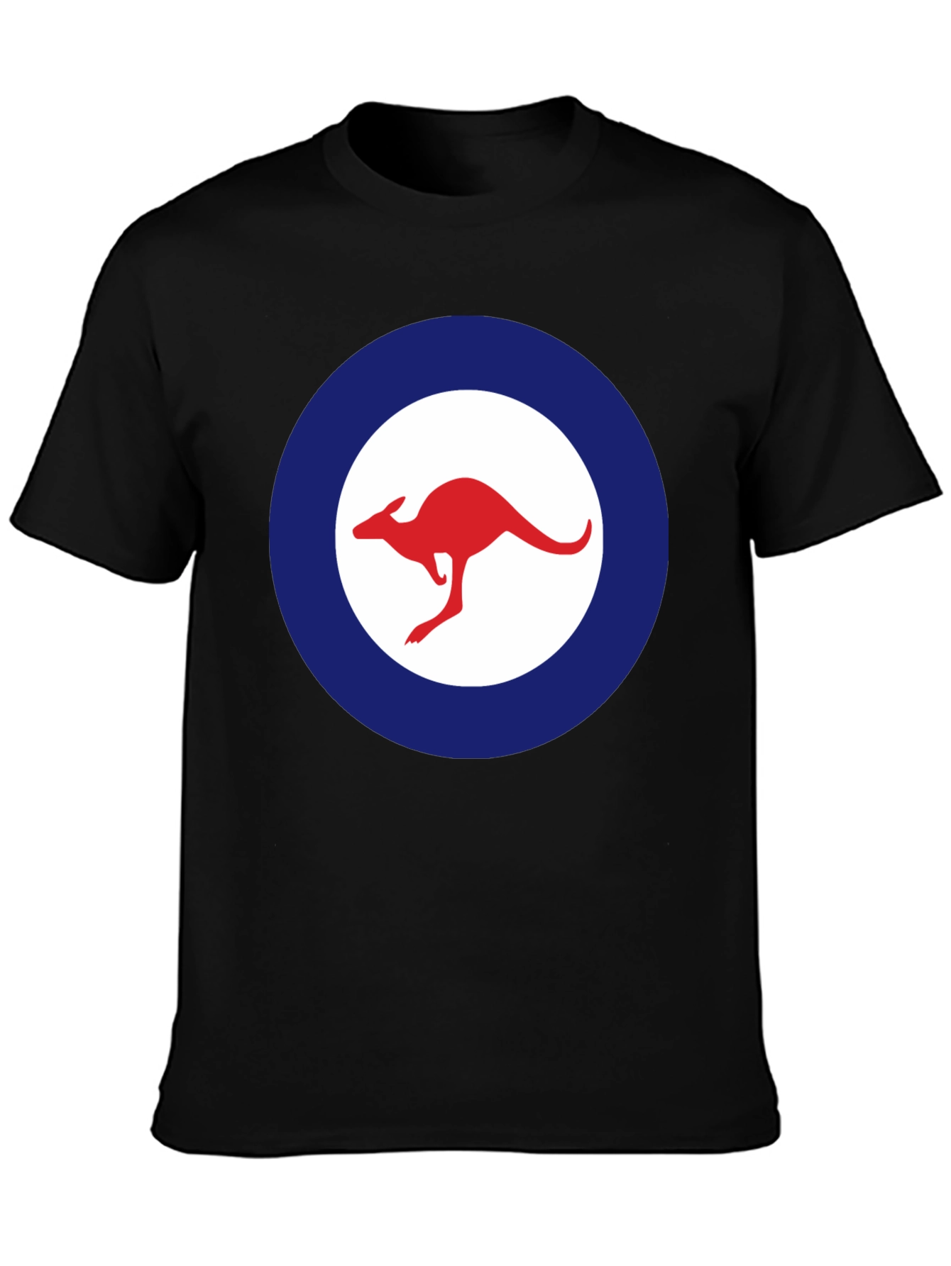 Kangaroo Logo T-Shirt - Red and Blue Design