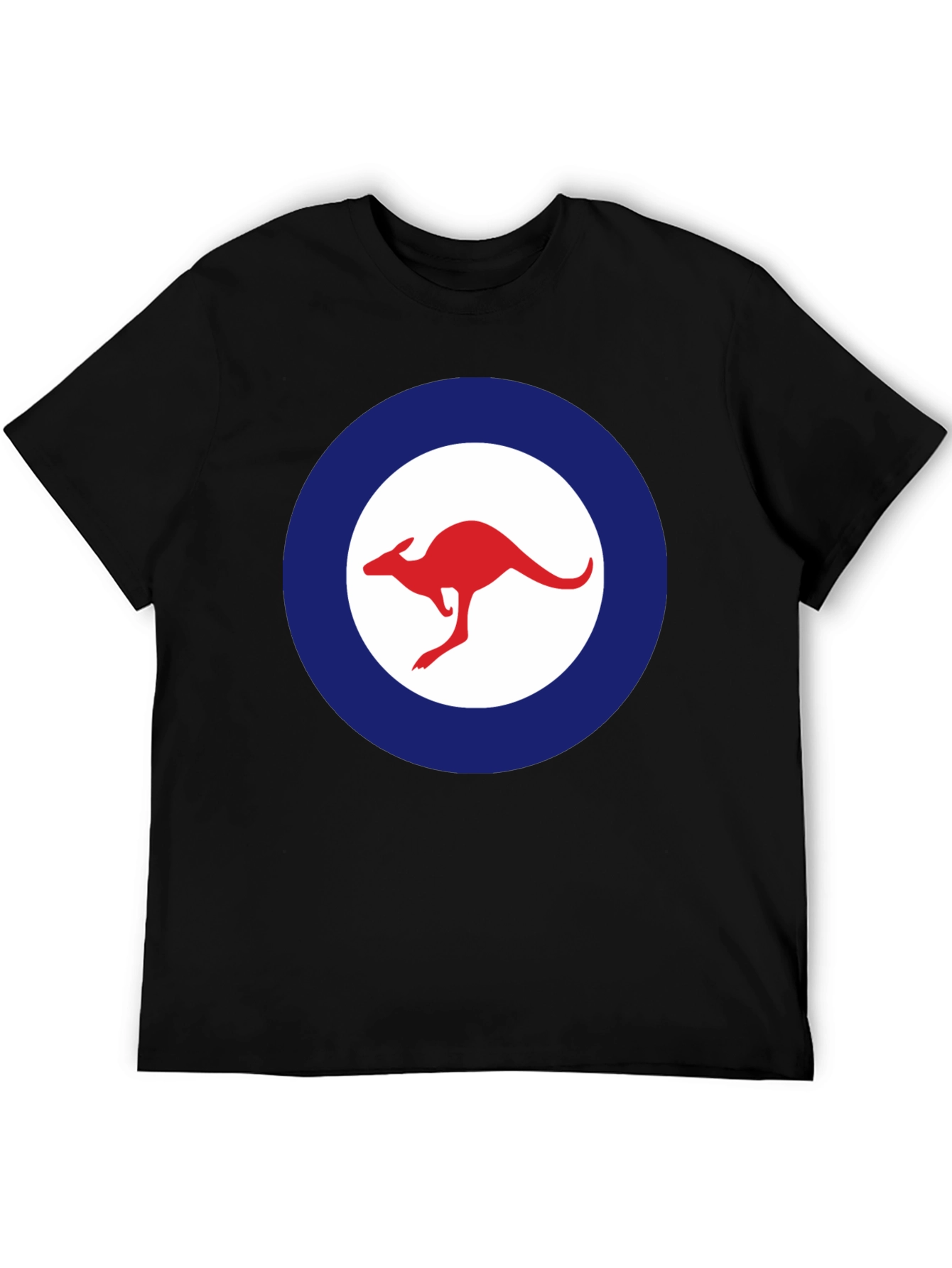 Kangaroo Logo T-Shirt - Red and Blue Design