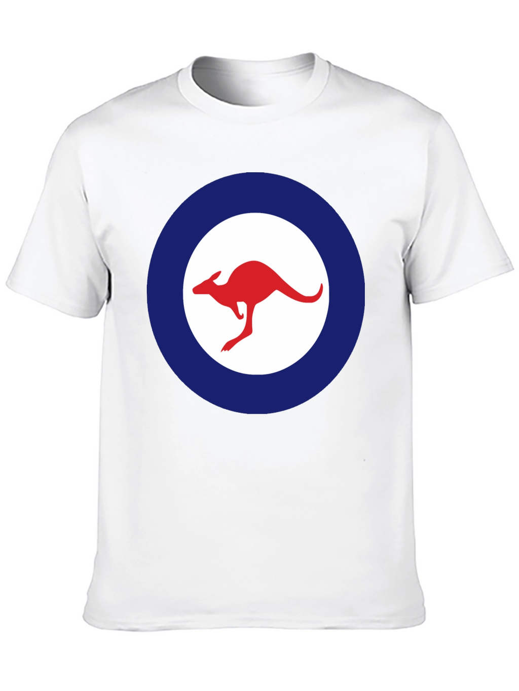 Kangaroo Logo T-Shirt - Red and Blue Design