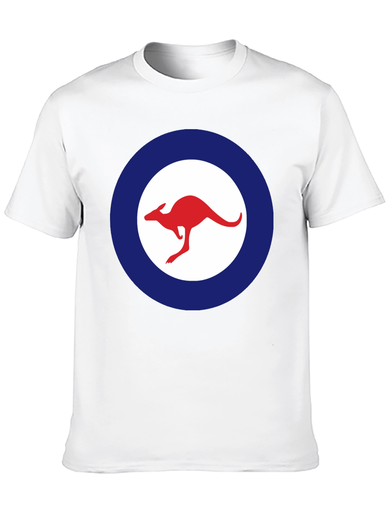 Kangaroo Logo T-Shirt - Red and Blue Design