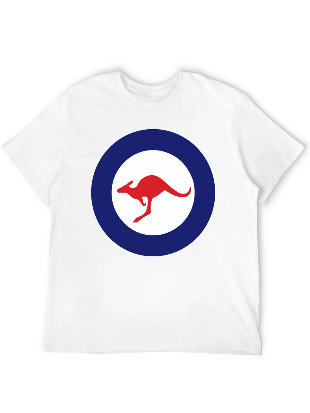 Kangaroo Logo T-Shirt - Red and Blue Design