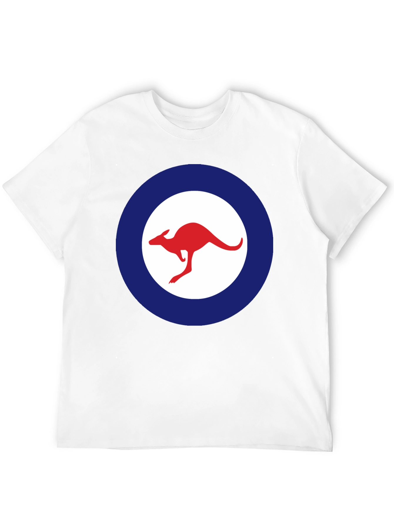 Kangaroo Logo T-Shirt - Red and Blue Design