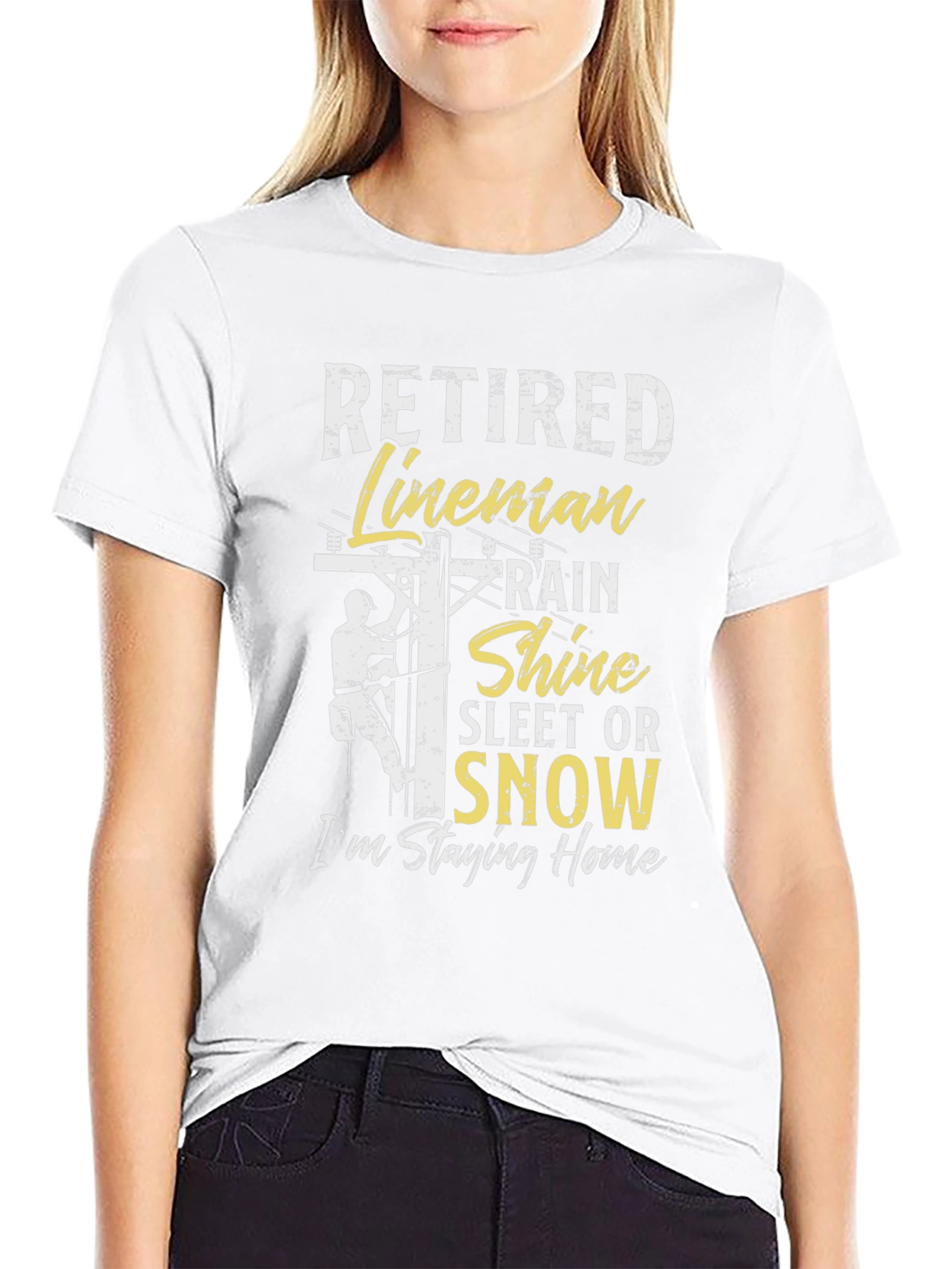 Retired Lineman T-Shirt - Stay Home