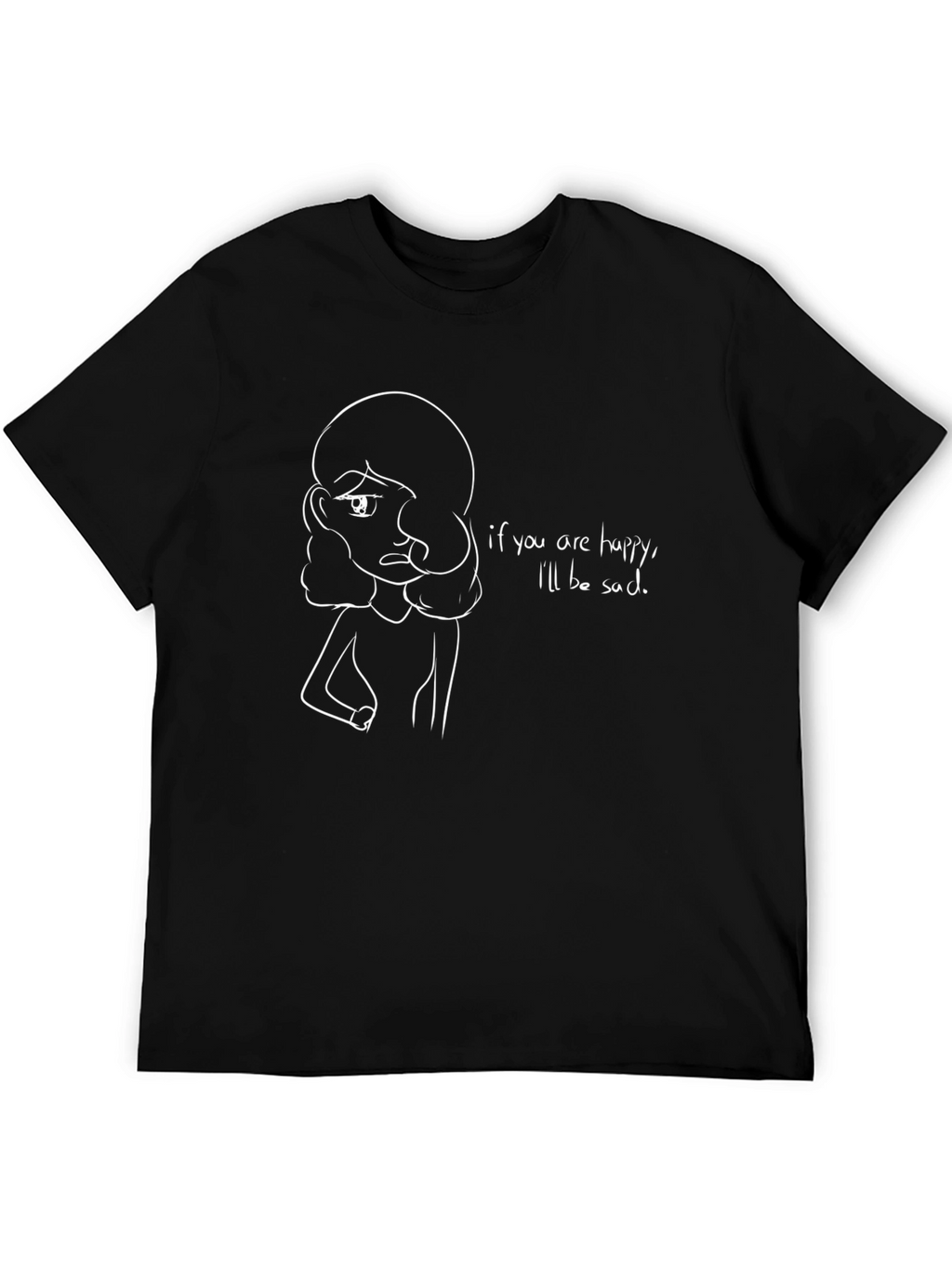 Sad Girl T-Shirt - Unique Graphic Tee