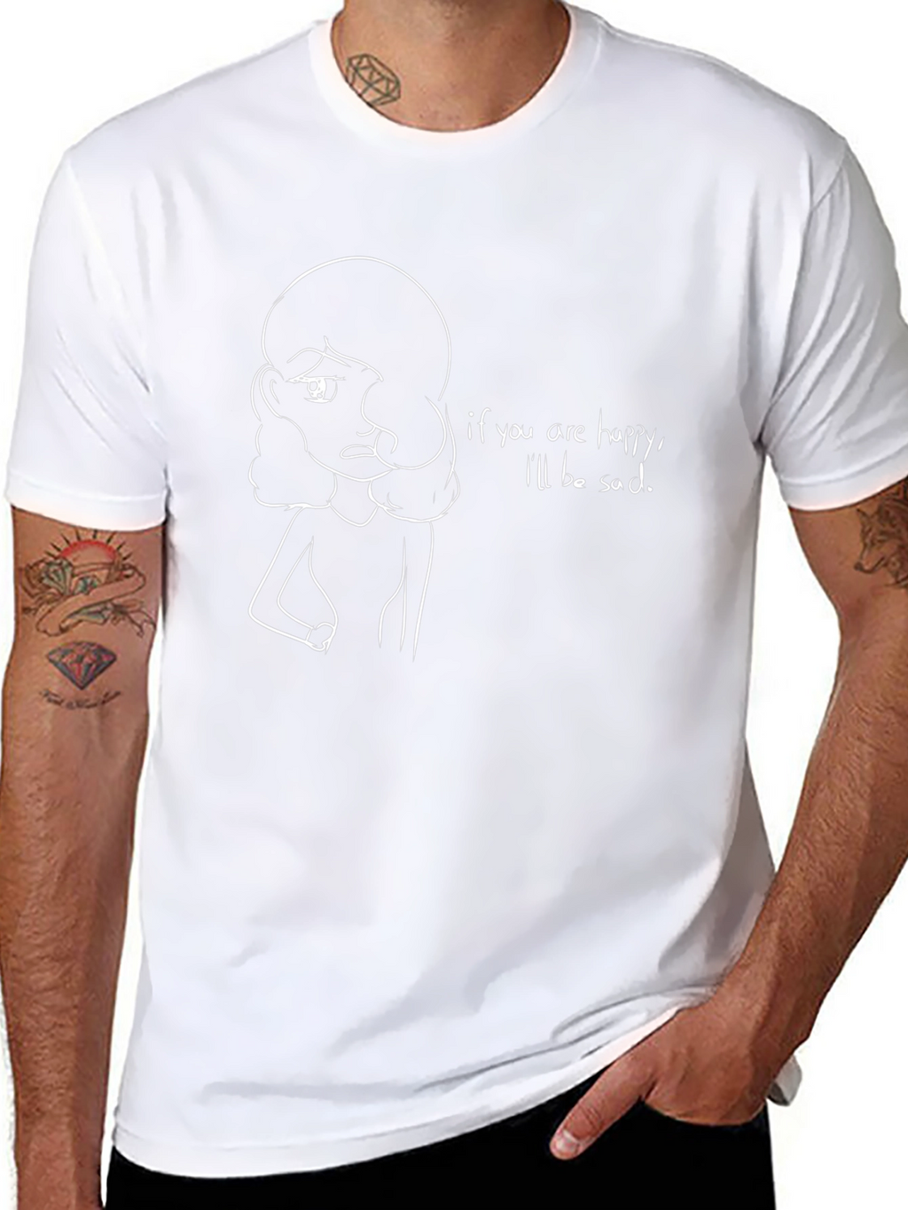 Sad Girl T-Shirt - Unique Graphic Tee