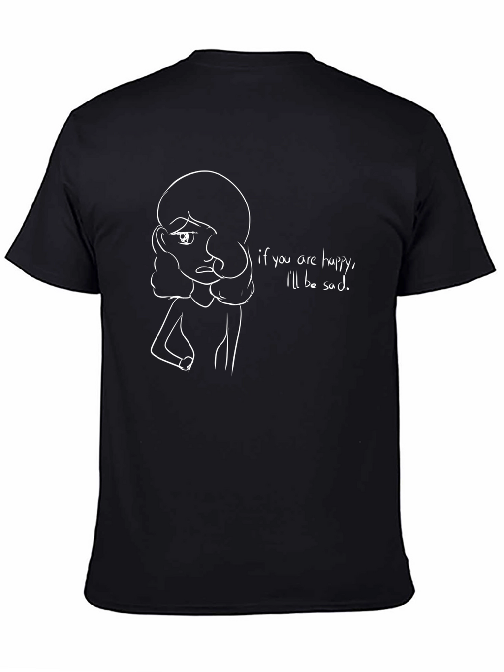 Sad Girl T-Shirt - Unique Graphic Tee