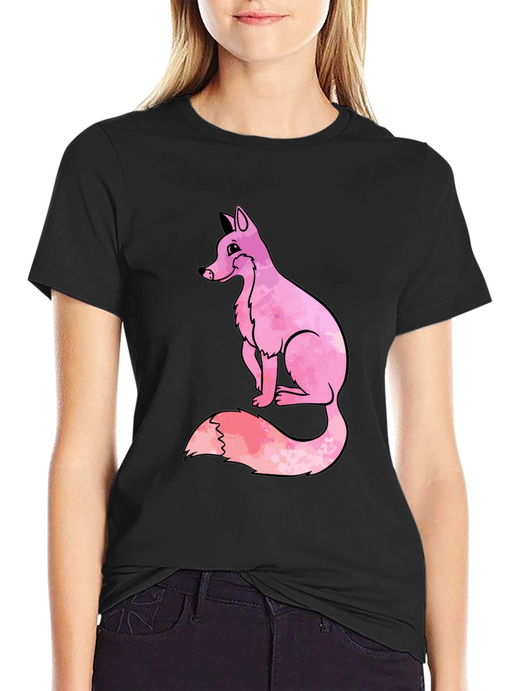 Pink Fox Graphic T-Shirt - Cool Casual Tee