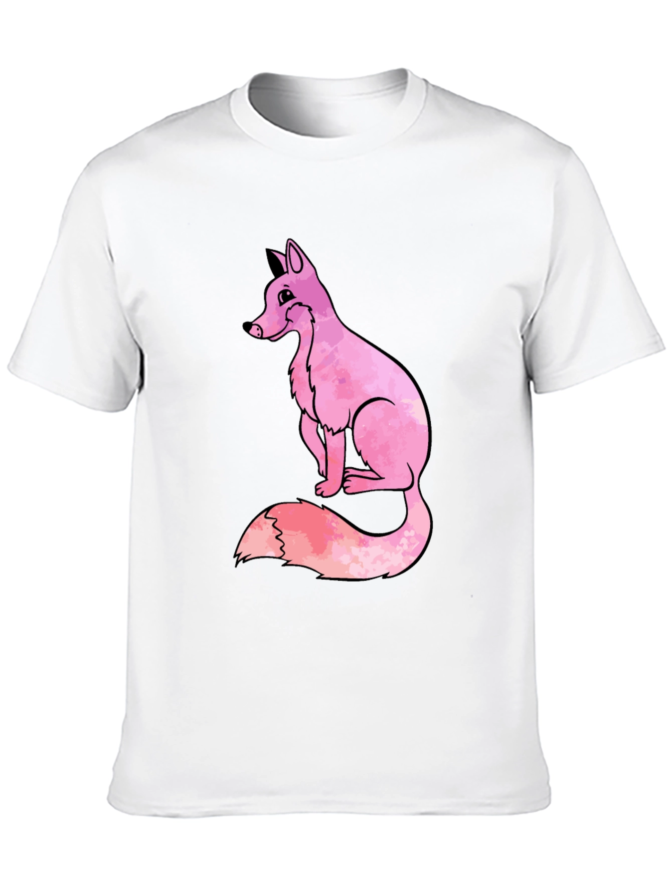 Pink Fox Graphic T-Shirt - Cool Casual Tee