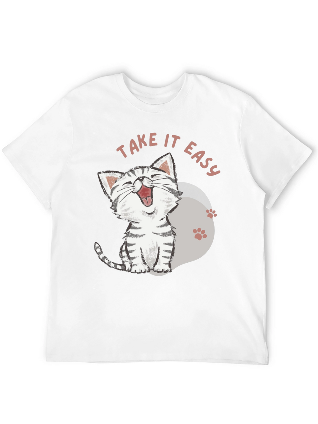 Take It Easy Cat T-Shirt - Relaxed Comfort