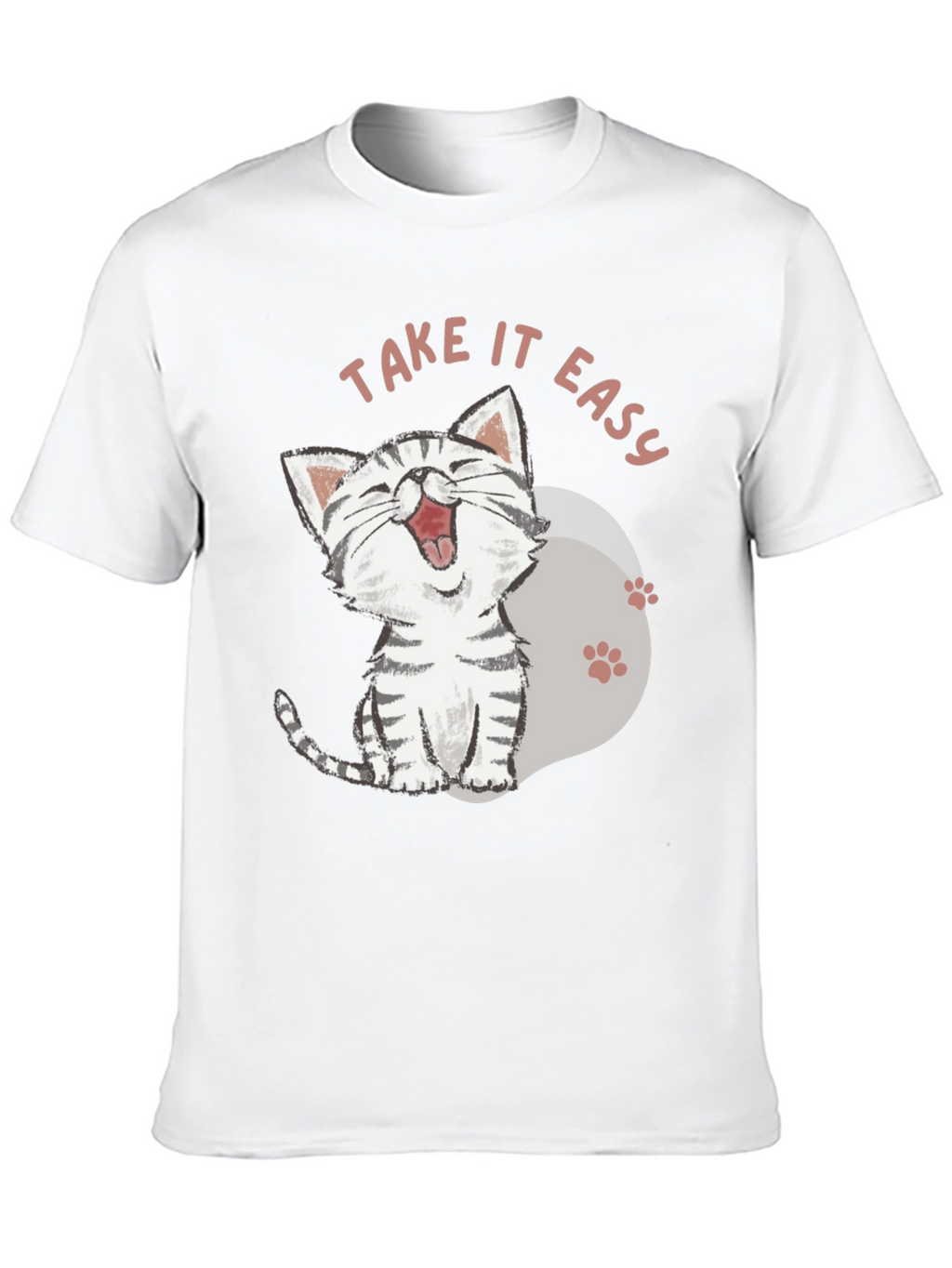 Take It Easy Cat T-Shirt - Relaxed Comfort