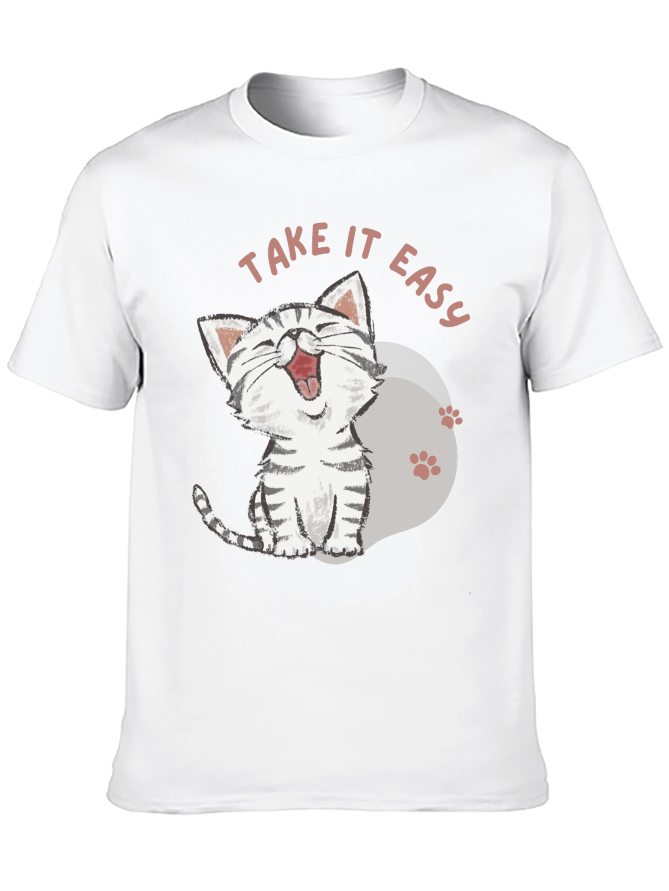 Take It Easy Cat T-Shirt - Relaxed Comfort