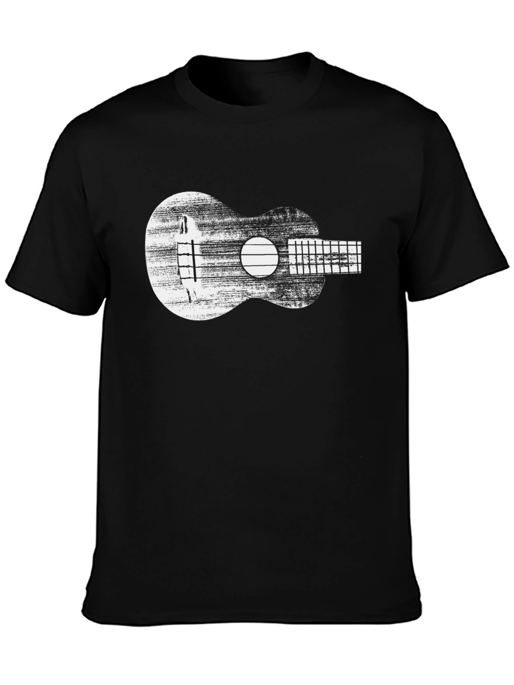 Ukulele Graphic Tee - Distressed Musical Shirt