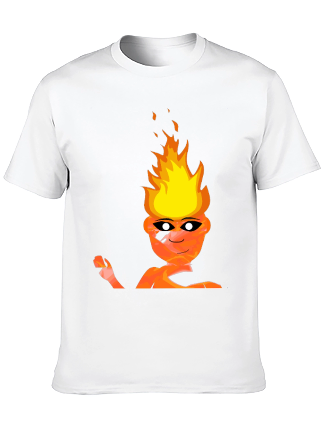 Fiery Character Graphic Tee - Bold and Unique Design