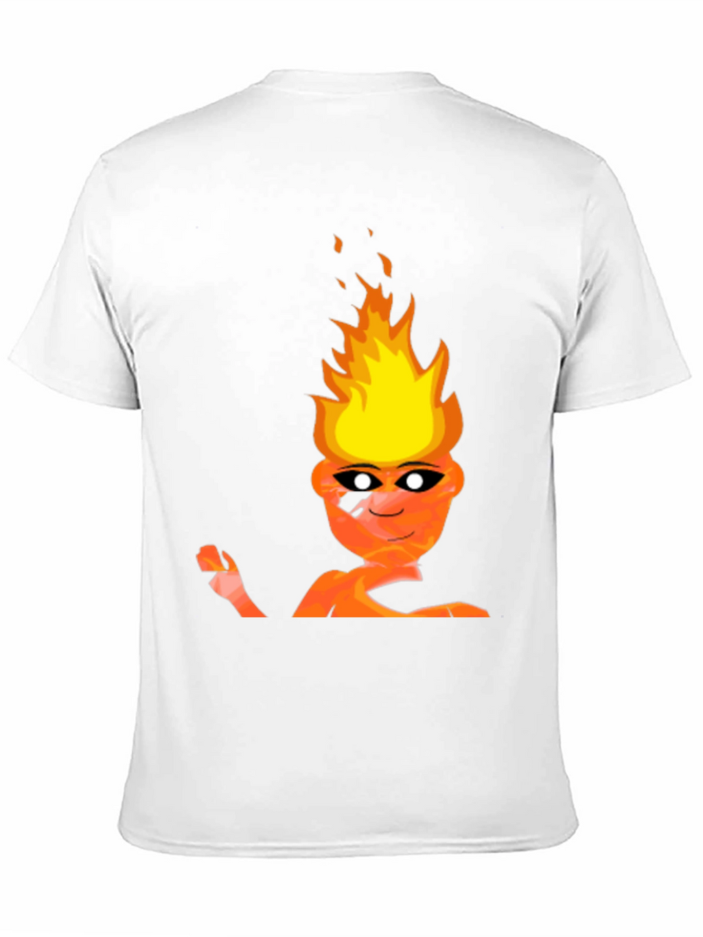 Fiery Character Graphic Tee - Bold and Unique Design