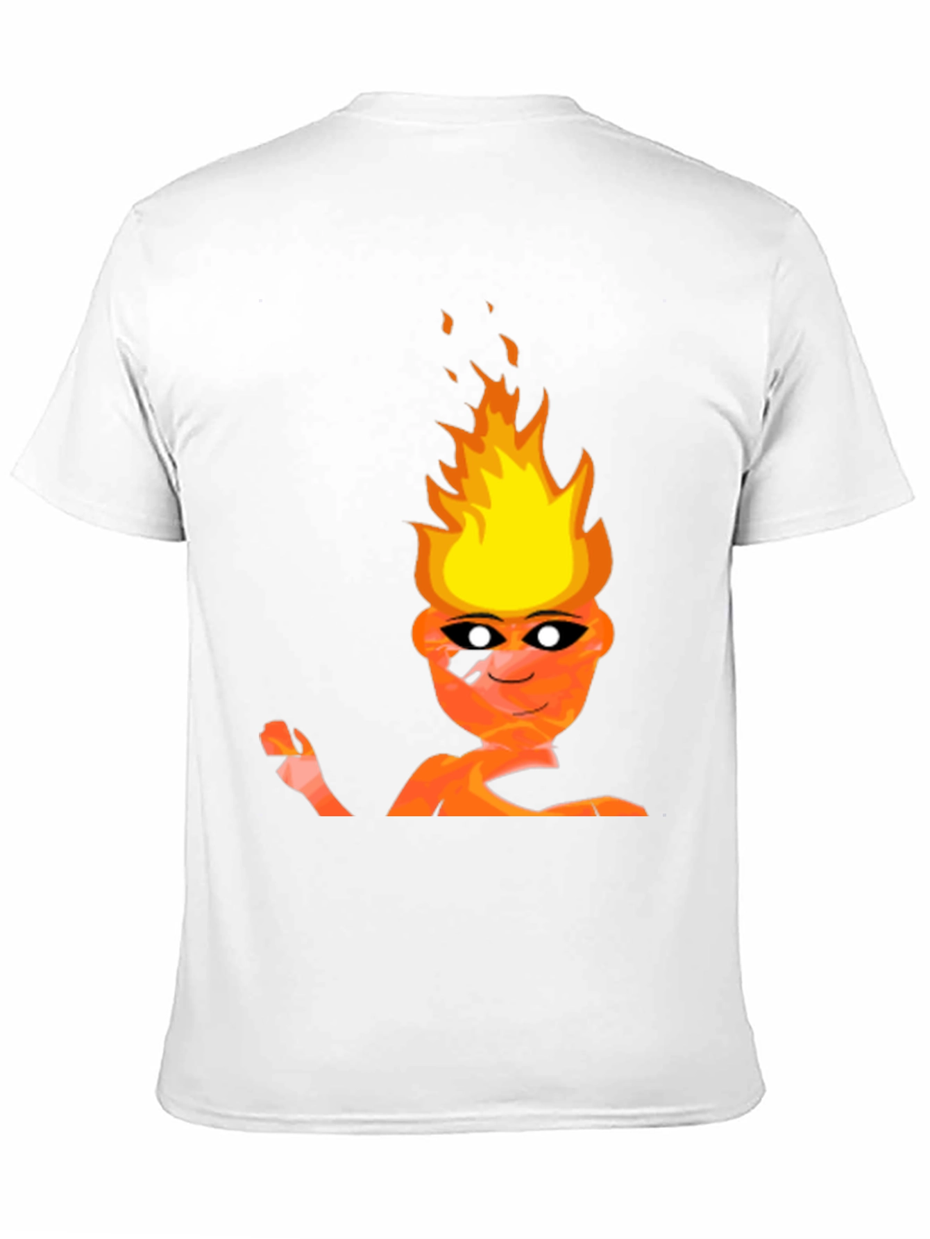 Fiery Character Graphic Tee - Bold and Unique Design
