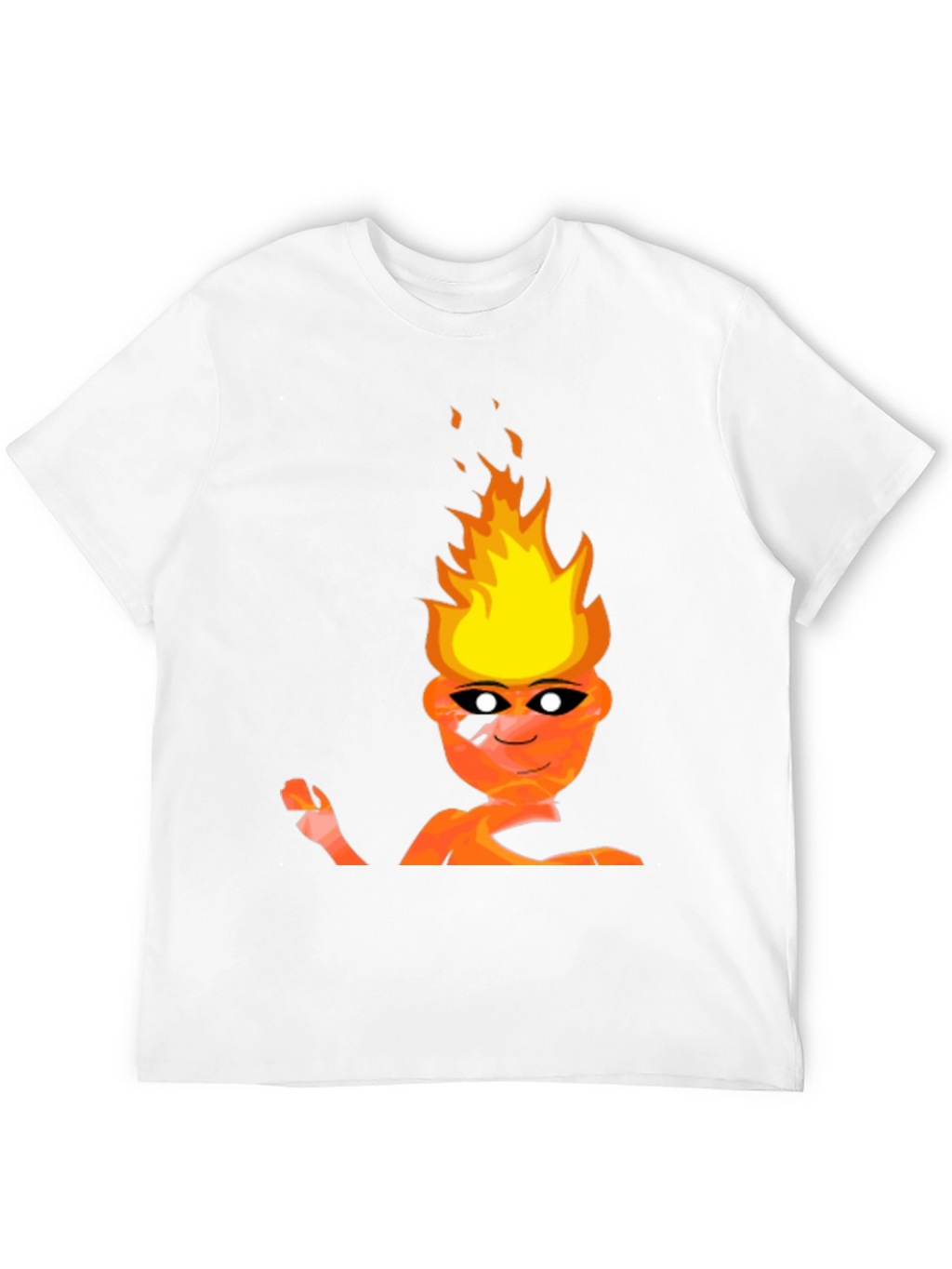 Fiery Character Graphic Tee - Bold and Unique Design