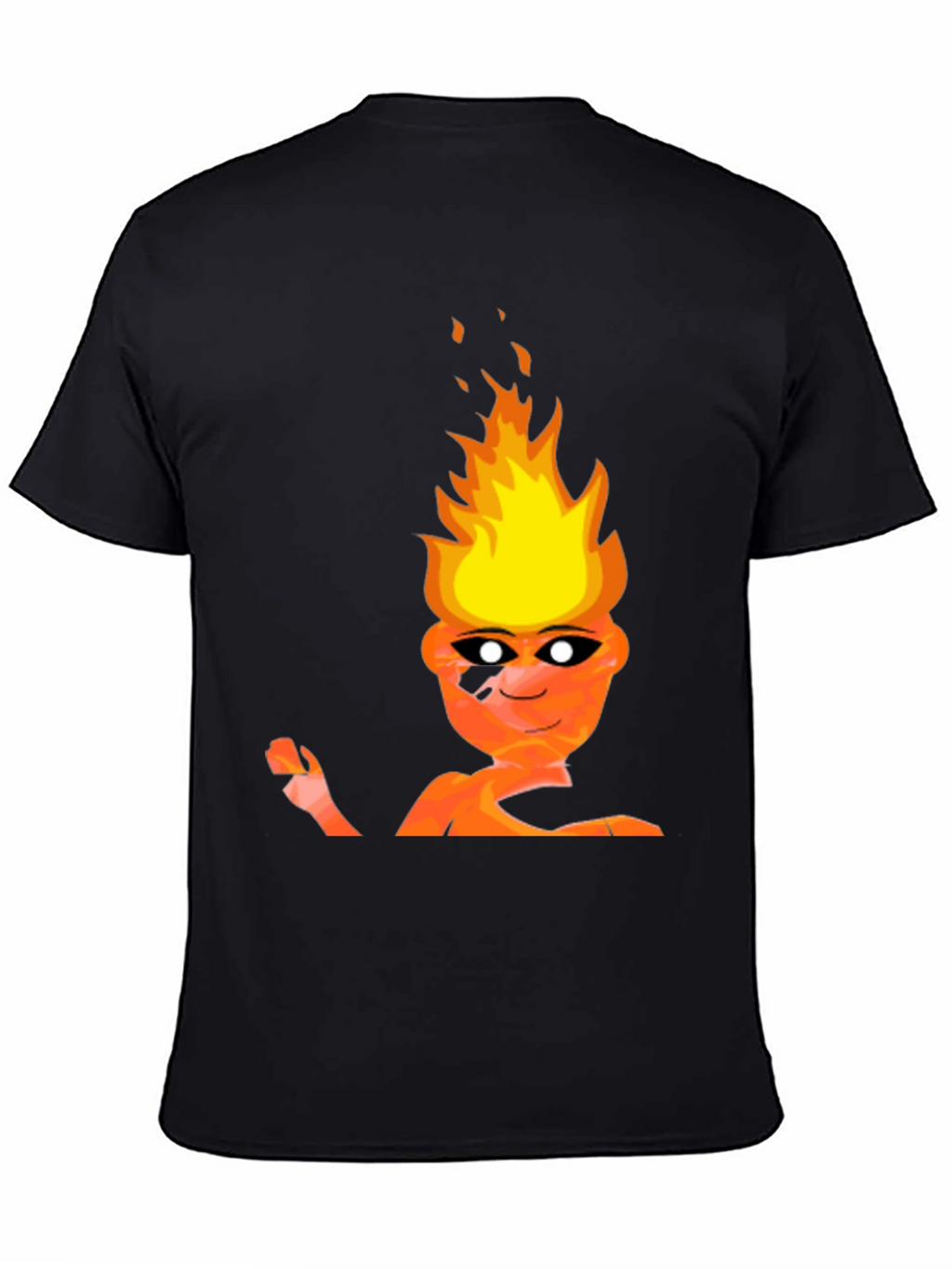Fiery Character Graphic Tee - Bold and Unique Design