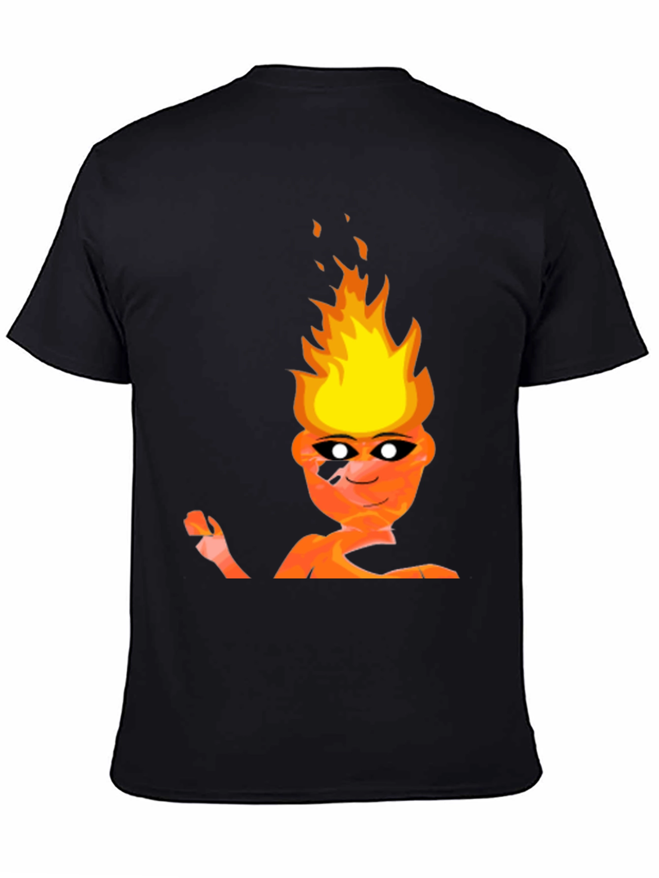 Fiery Character Graphic Tee - Bold and Unique Design