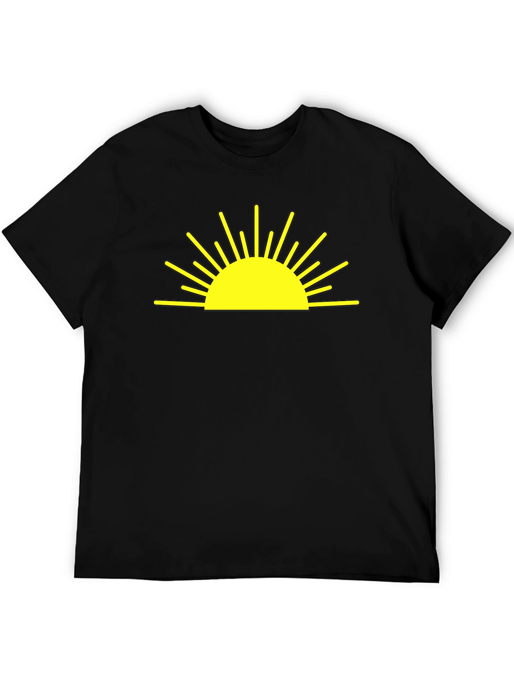 Sunrise Graphic Tee - Black Cotton Blend
