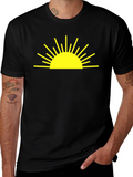 Sunrise Graphic Tee - Black Cotton Blend