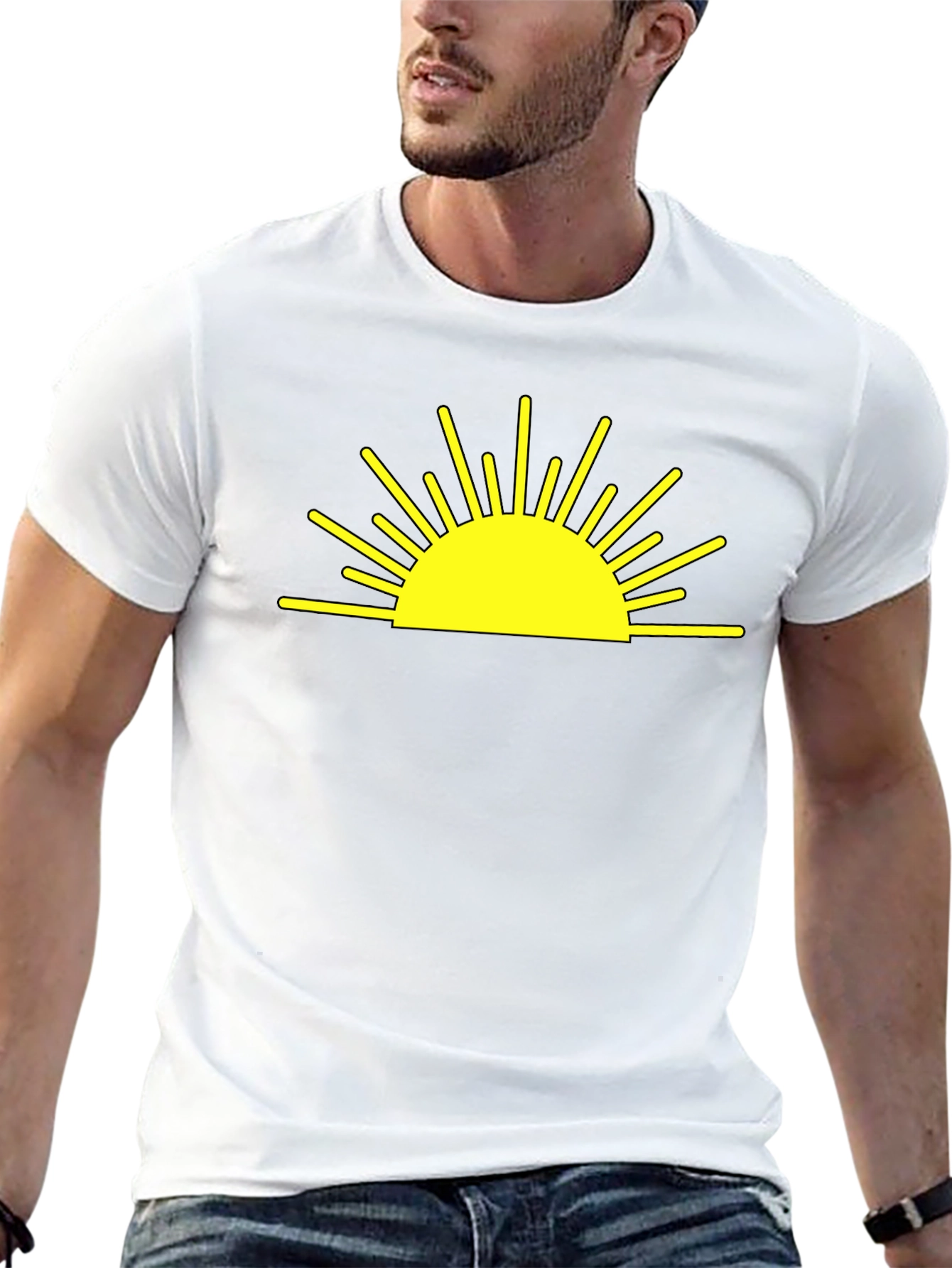 Sunrise Graphic Tee - Black Cotton Blend