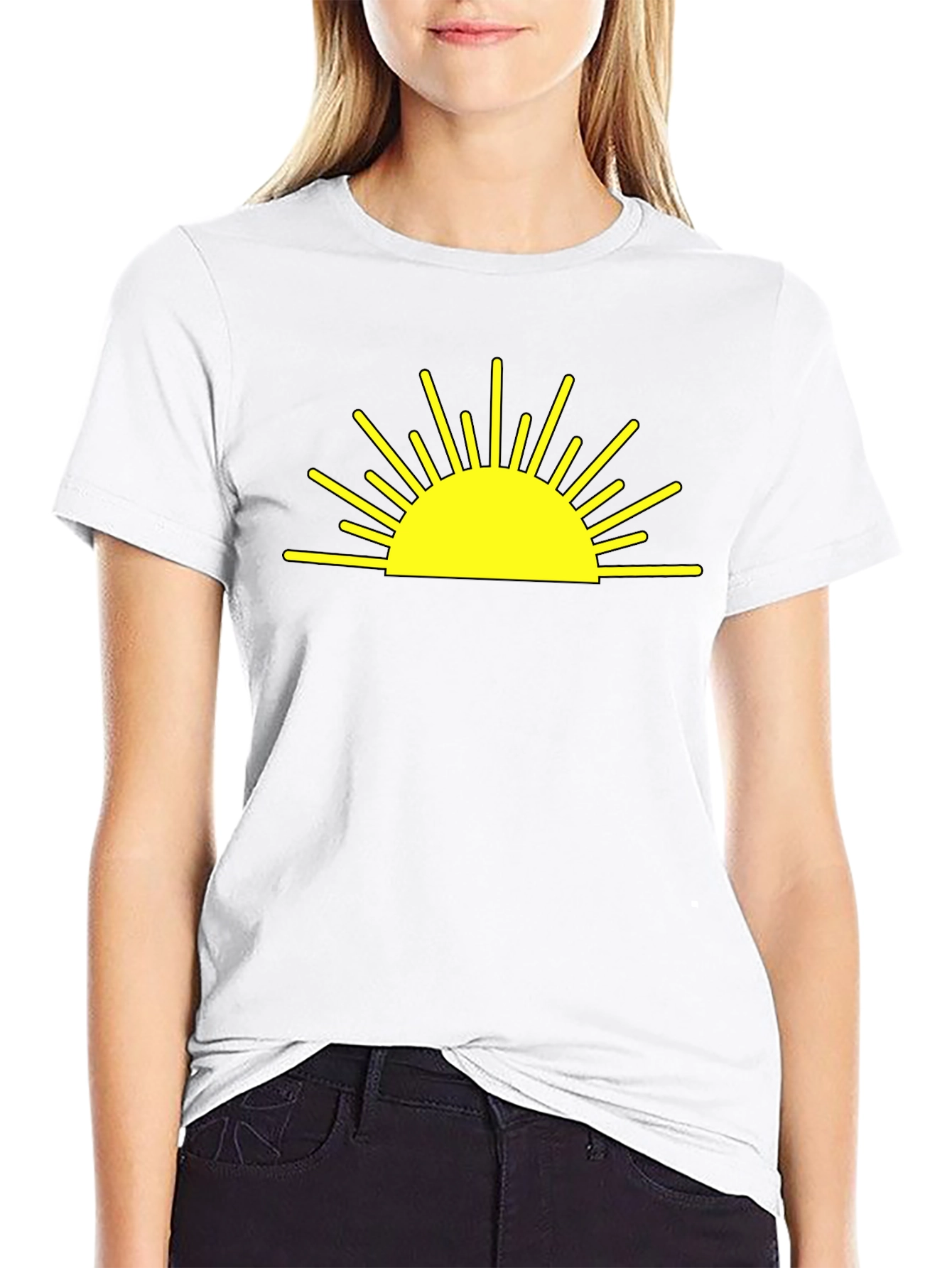 Sunrise Graphic Tee - Black Cotton Blend