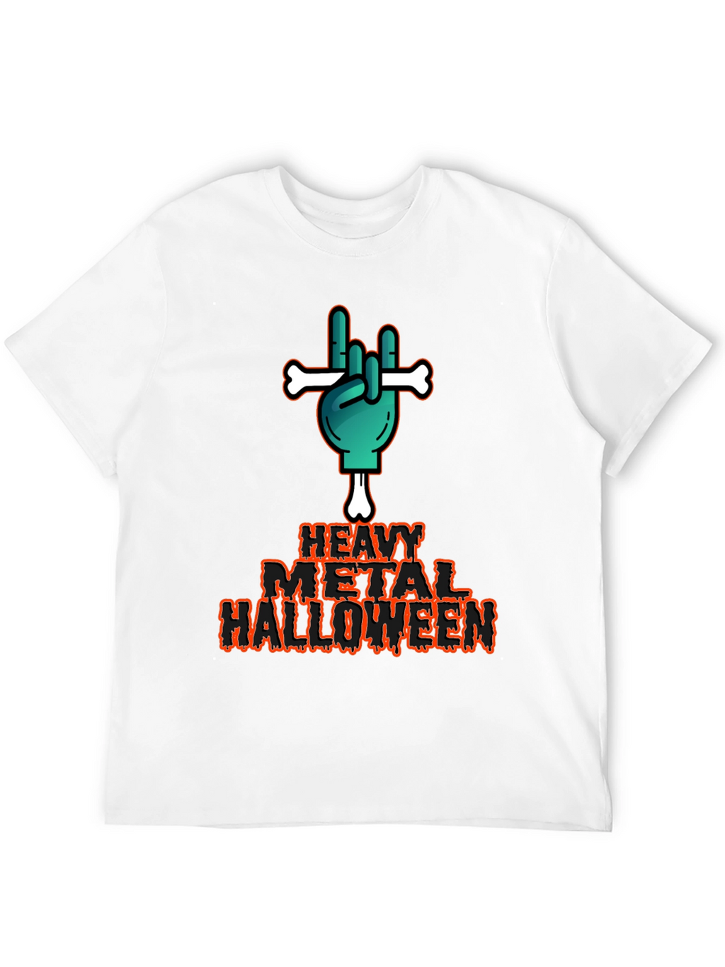 Heavy Metal Halloween Graphic T-Shirt
